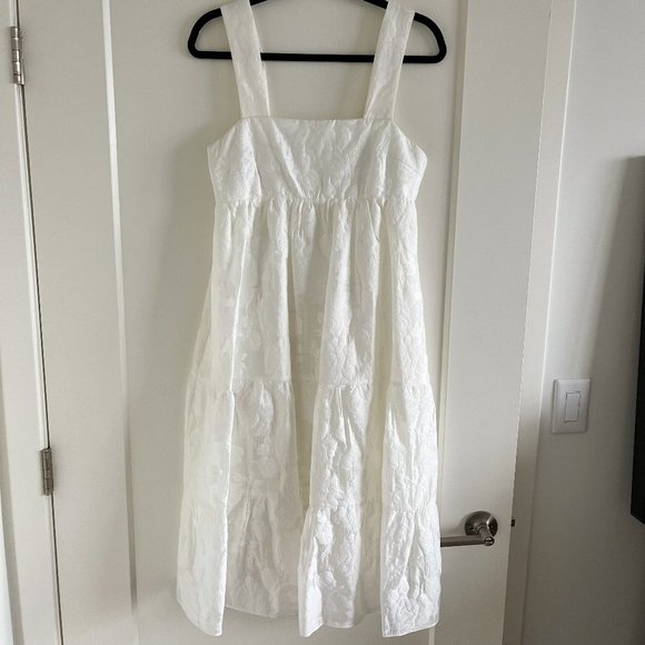 Amanda Uprichard Mitzi Floral Jacquard Dress - White S - Picture 4 of 12
